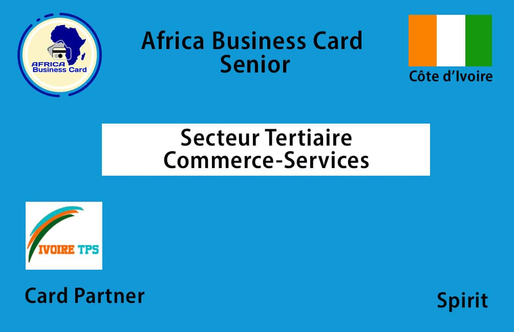 Exemple de carte Africa Business Card — Senior, Secteur tertiaire